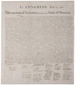 1848 Declaration Of Independence Peter Force Print (University Archives LOA)